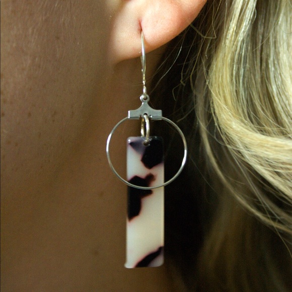 Jewelry - Handmade, Sterling silver tortoise shell earrings